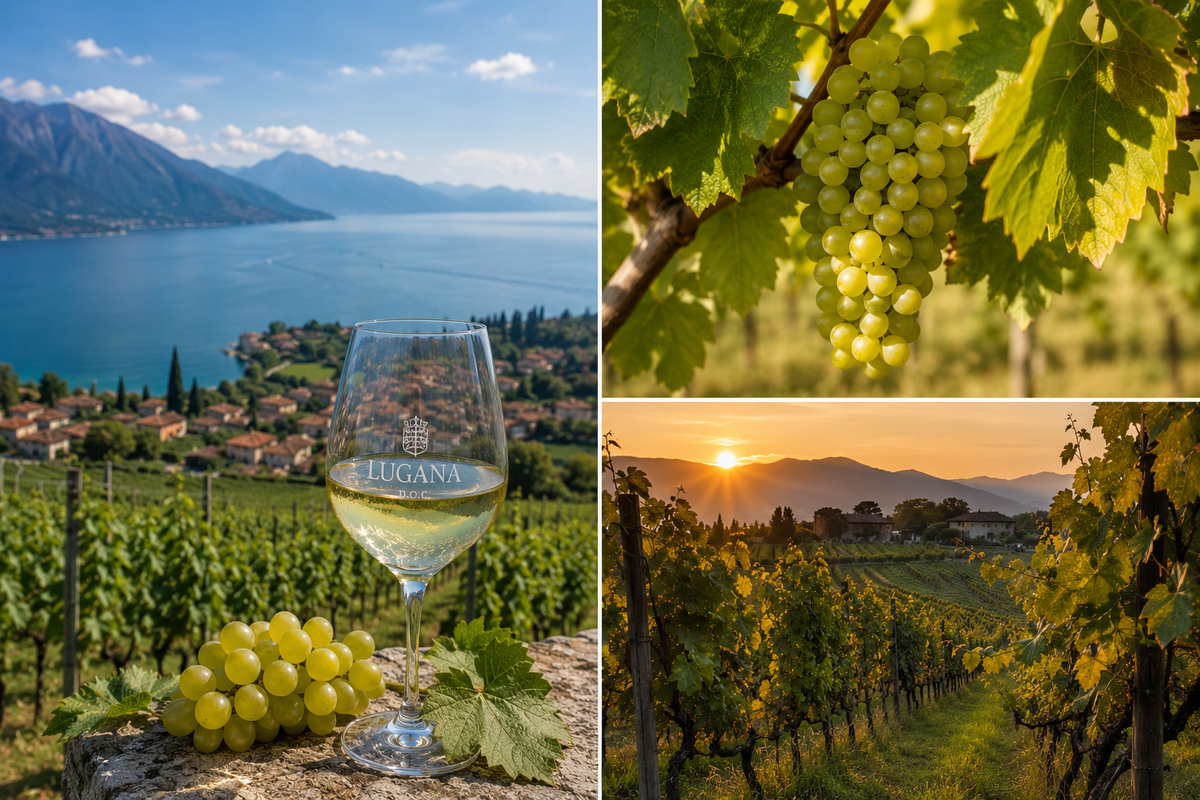 Lugana Wein vom Gardasee – Turbiana-Trauben, Weinberge und See