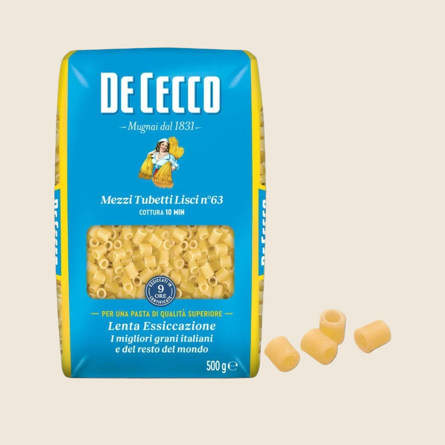 De Cecco Mezzi Tubetti Lisci N.63,500g
