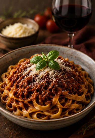 Pasta mit Fleisch