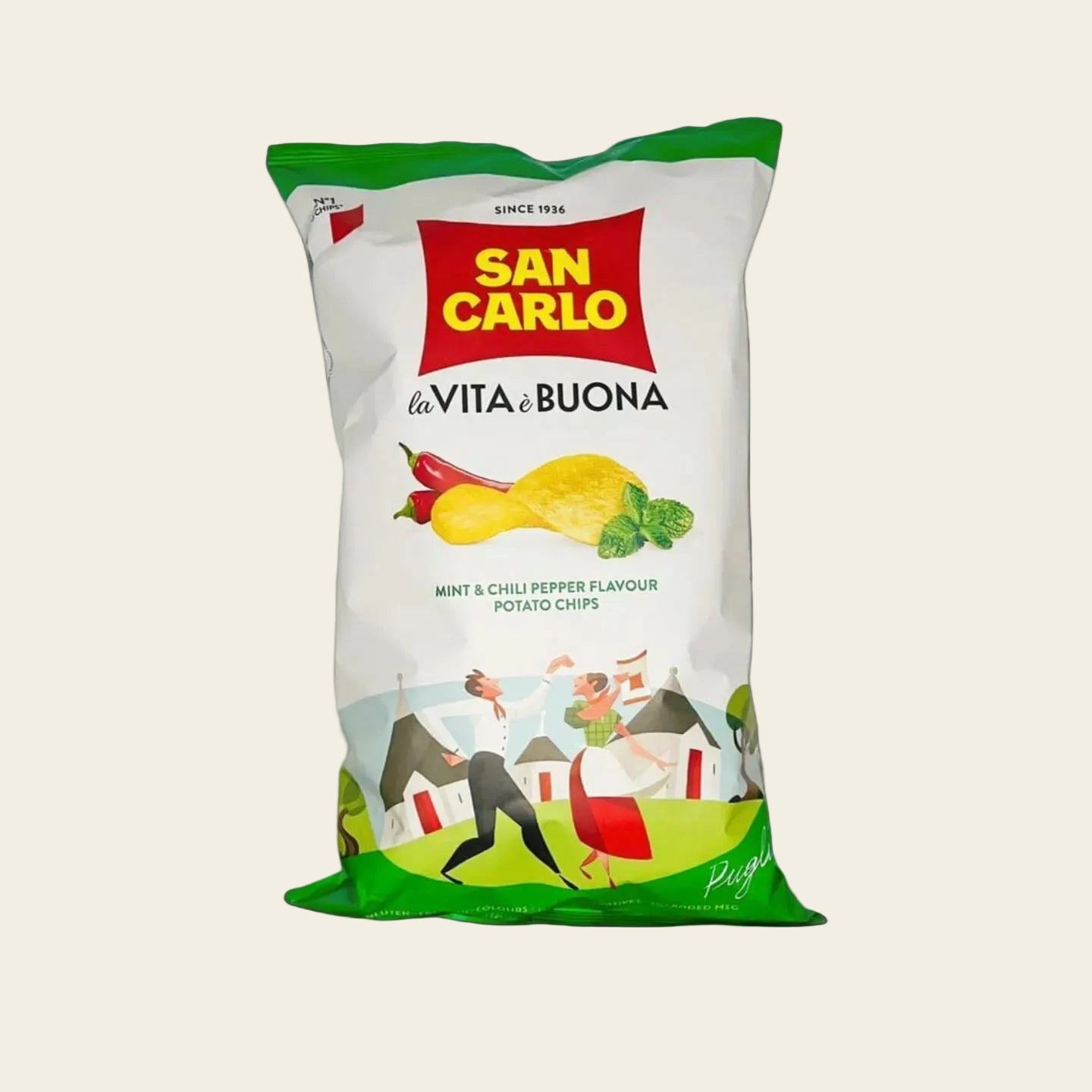 San Carlo Mint And Chili Pepper Potato Chips 150 gr